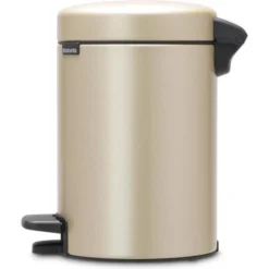 Pedaalemmer NewIcon BRABANTIA - 3 Liter Champagne -Aanbiedingen Tuin Wens Winkel pedaalemmer newicon 3 l champagne 1608033954 3 600