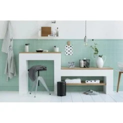 Pedaalemmer NewIcon BRABANTIA - 3 Liter Mat Zwart -Aanbiedingen Tuin Wens Winkel pedaalemmer newicon 3 l mat zwart 1608034632 3 600