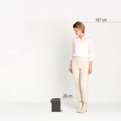 Pedaalemmer NewIcon BRABANTIA - 3 Liter Mat Zwart -Aanbiedingen Tuin Wens Winkel pedaalemmer newicon 3 l mat zwart 1608034899 2 600